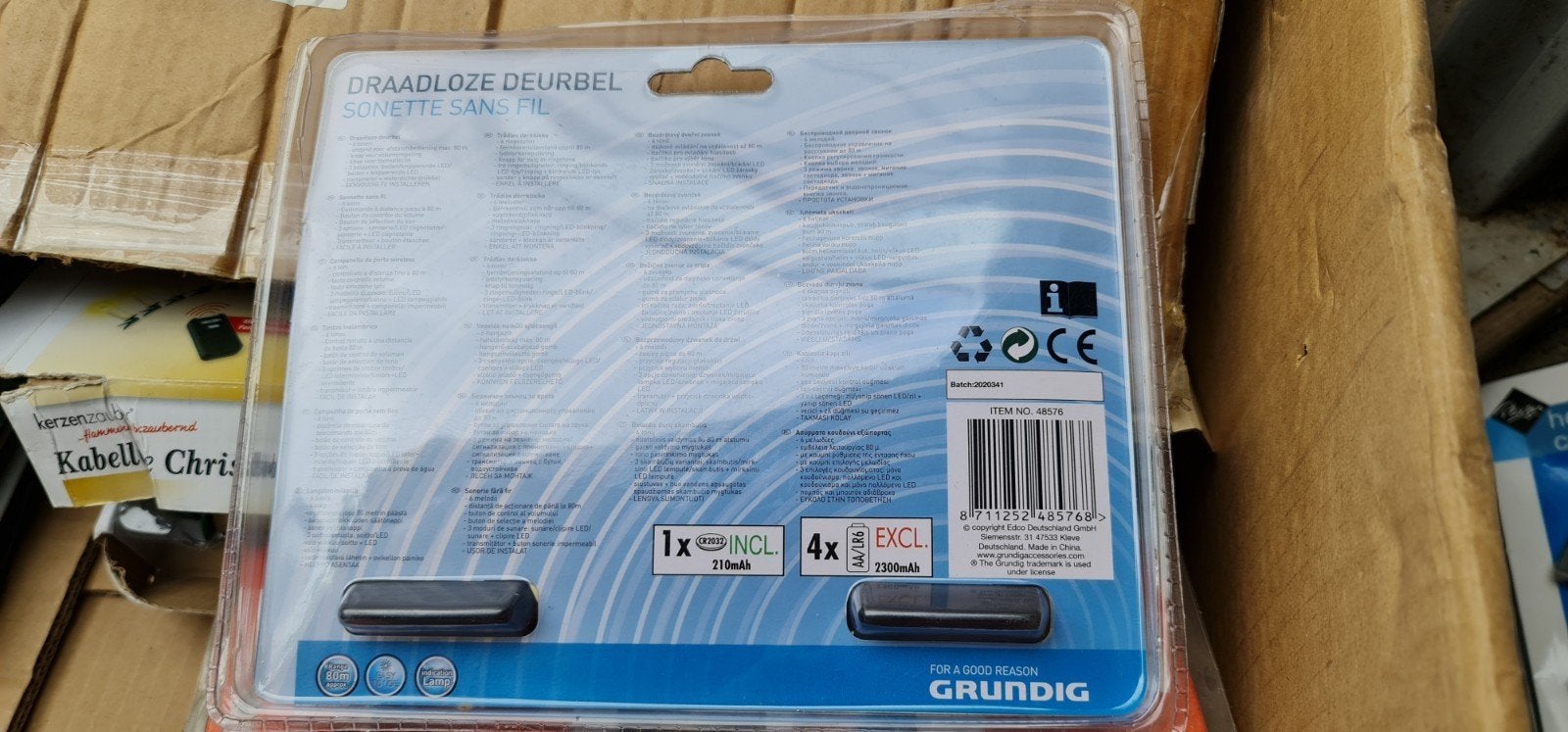 Grundig Draadloze Deurbel Set - Nieuw in Verpakking, Ophalen of Verzenden, Nieuw, Draadloos