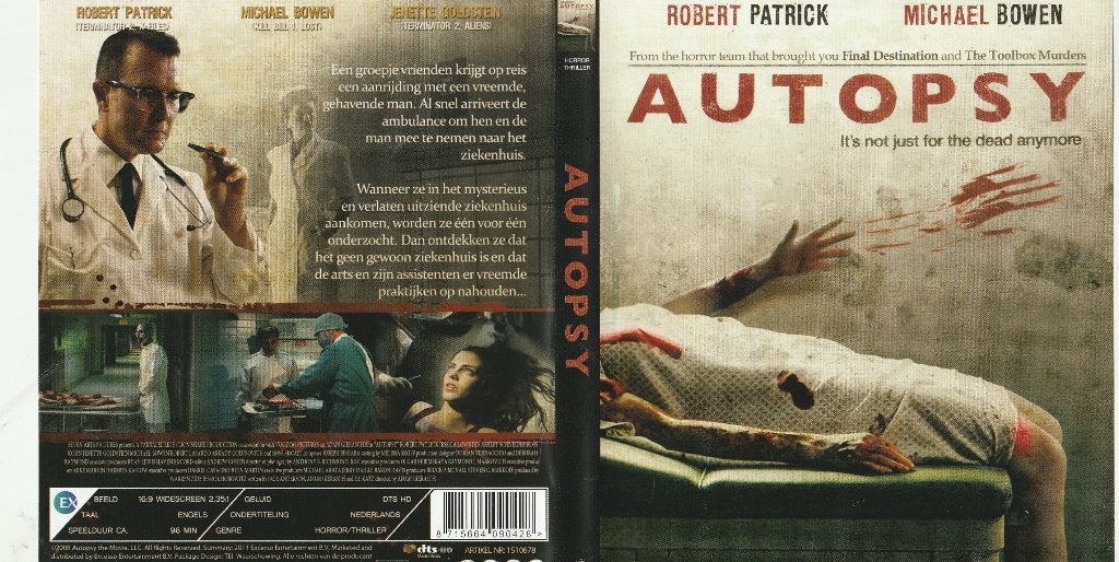 Autopsy blu ray ( nederlands ondertiteld ), Horror, Engels, Vanaf 16 jaar, Nederlands