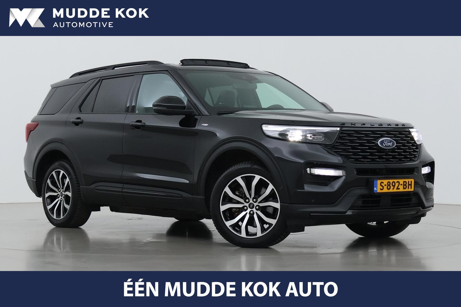 Ford Explorer 3.0 V6 ST-Line | 7 persoons | B&O | Panoramada, Auto's, Automaat, 14 kWh, 2441 kg, Zwart
