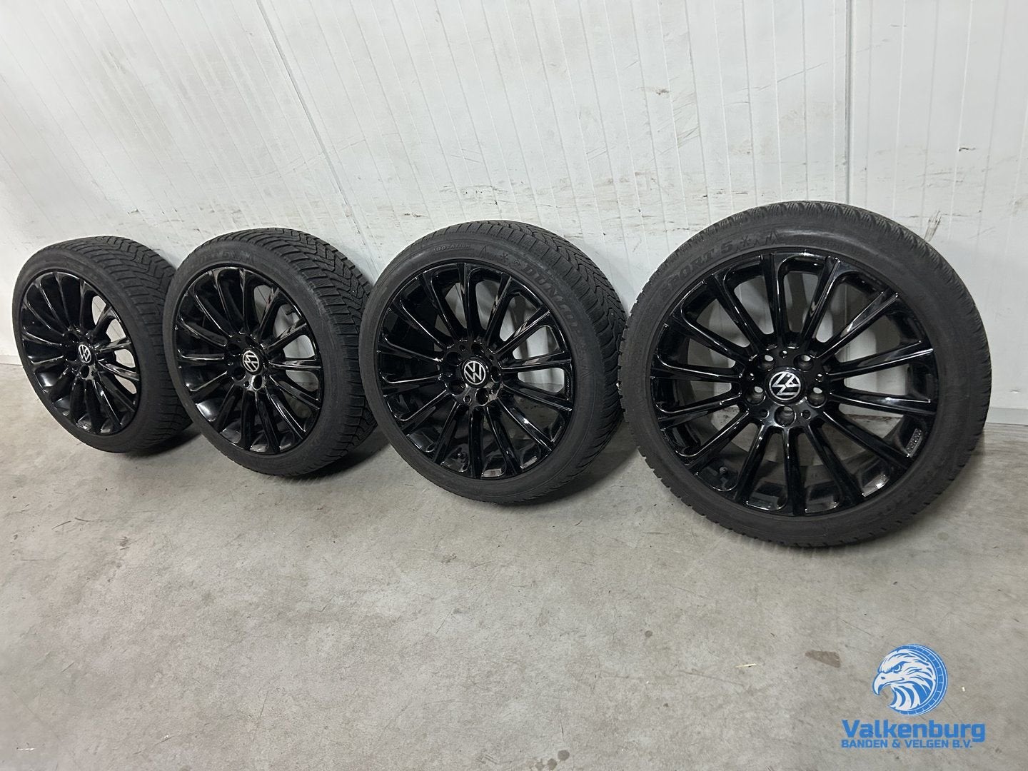 6-7mm! VW Caddy Passat 18 inch zwarte velgen 5x112 winterban