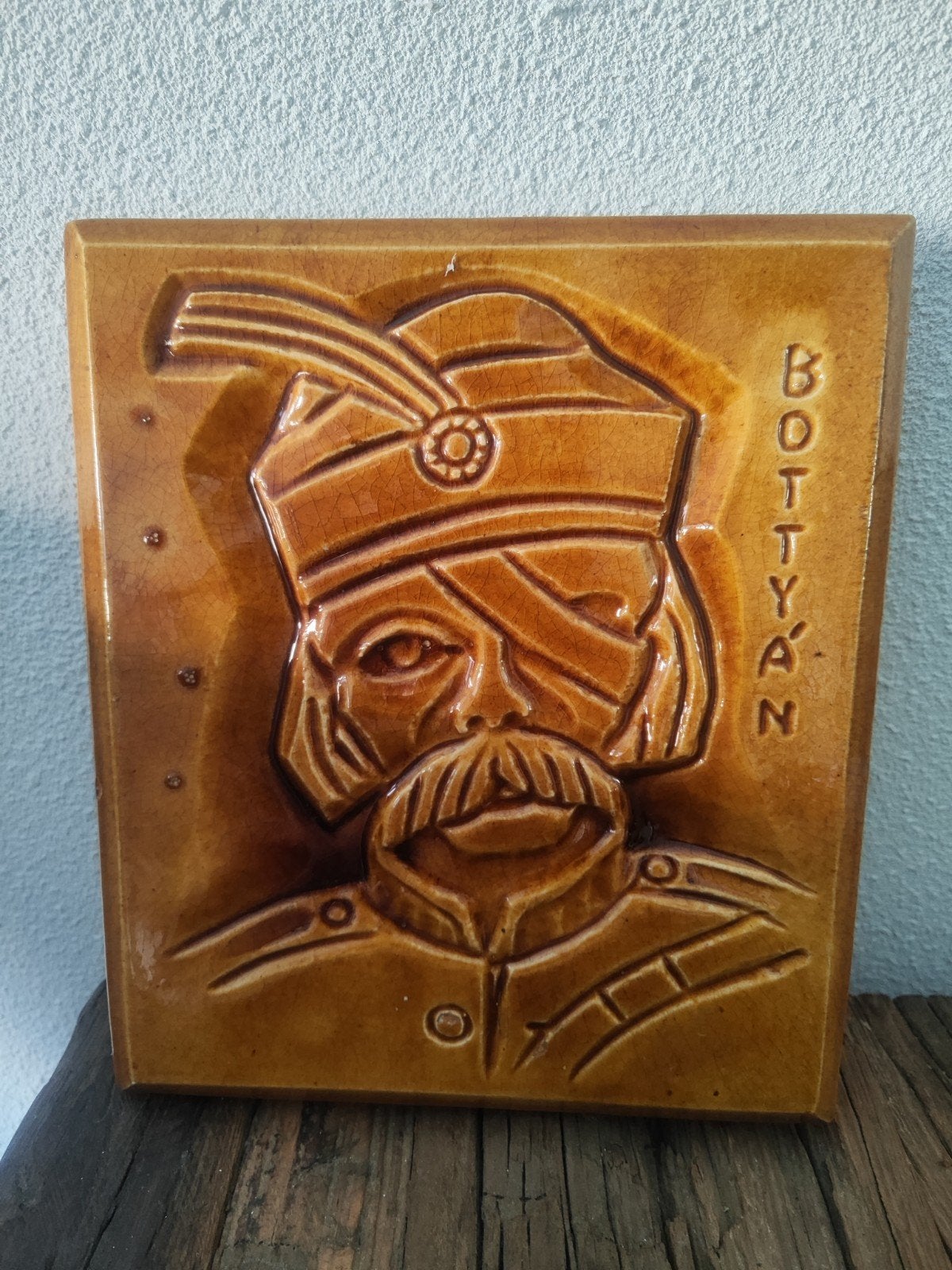 kachel tegel János Bottyán  24 x 21 cm Hongarije, Ophalen of Verzenden