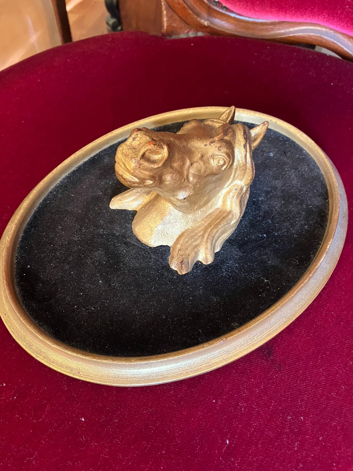 Paardenhoofd op paneel., Ophalen of Verzenden