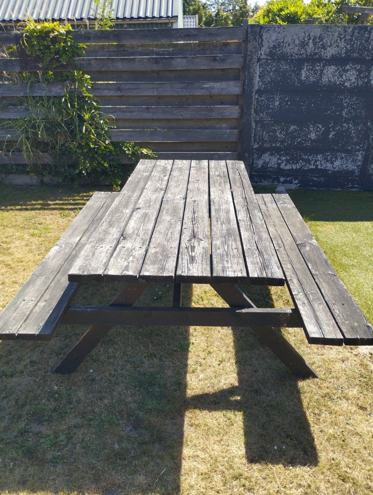 houten picknicktafel voor buiten, opknapper, Ophalen, Gebruikt, Rechthoekig, Hout