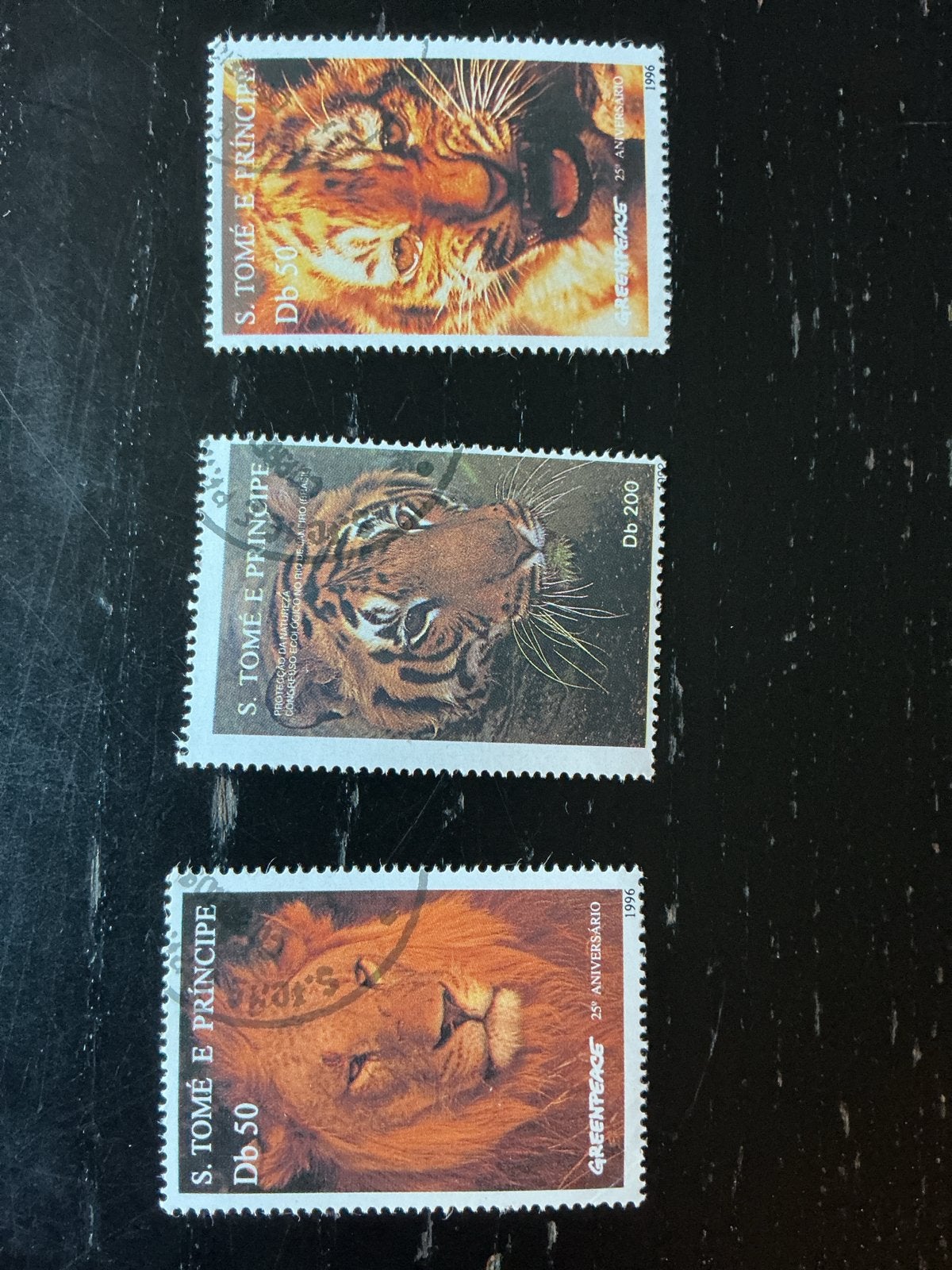 Zegels S. Tomé e Príncipe - Dieren (Leeuw, Tijger), Ophalen of Verzenden, Gestempeld, Dier of Natuur
