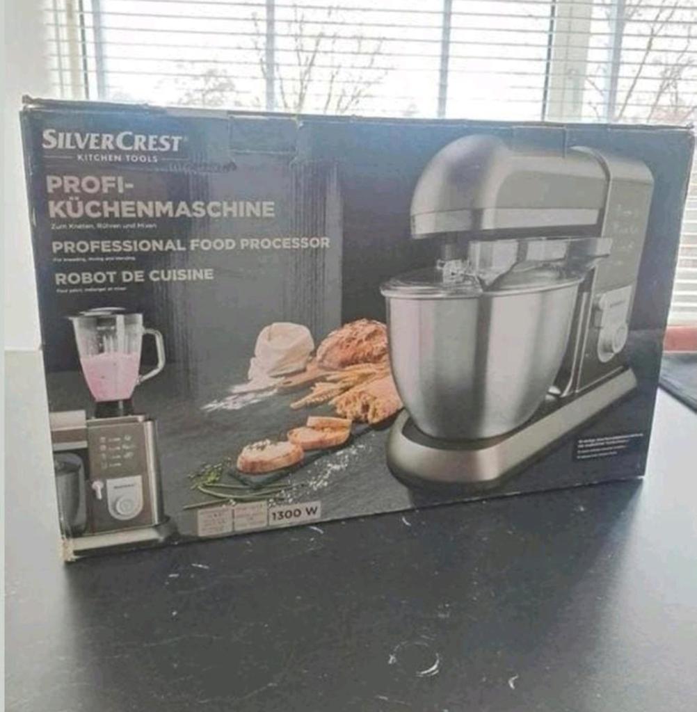 SilverCrest Keukenmachine + Glazen Blender, Ophalen, Zo goed als nieuw, Vaatwasserbestendig, 3 snelheden of meer