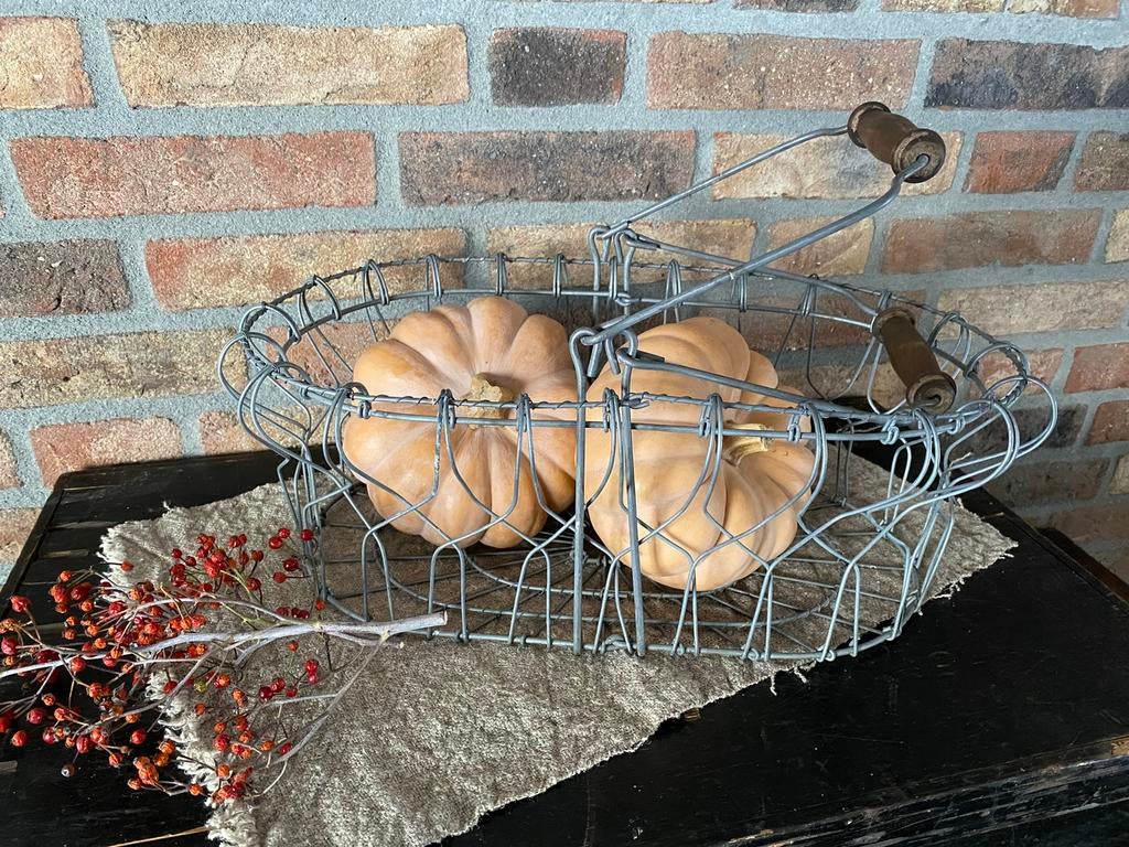 Brocante Franse ovalen draadmand, Ophalen of Verzenden, Gebruikt, Ovaal, Mand