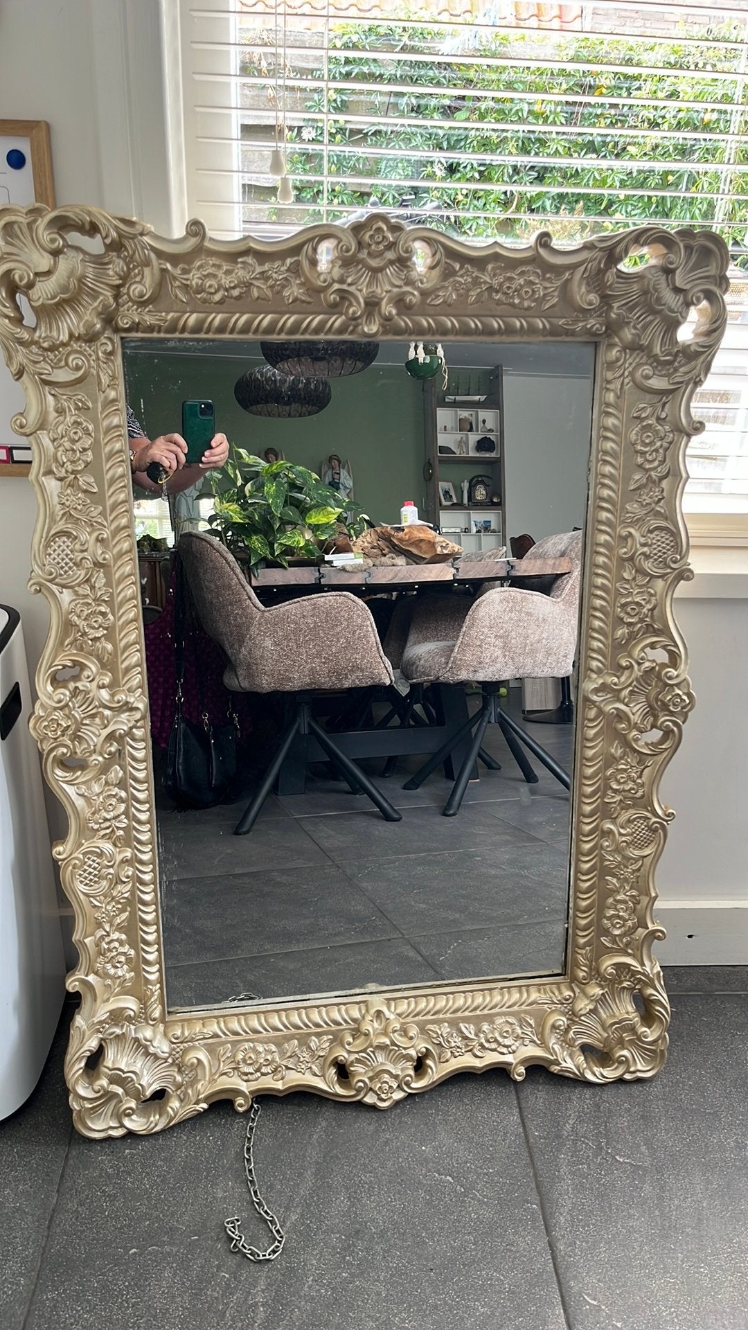 Barok clasieke spiegel, Huis en Inrichting, Woonaccessoires | Spiegels, Ophalen, Gebruikt, Rechthoekig