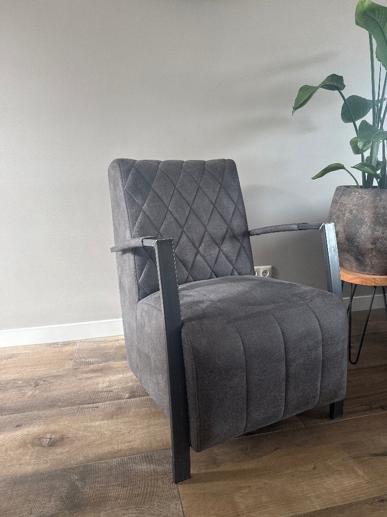 Fauteuil, Ophalen, Zo goed als nieuw, Grijs, Eén