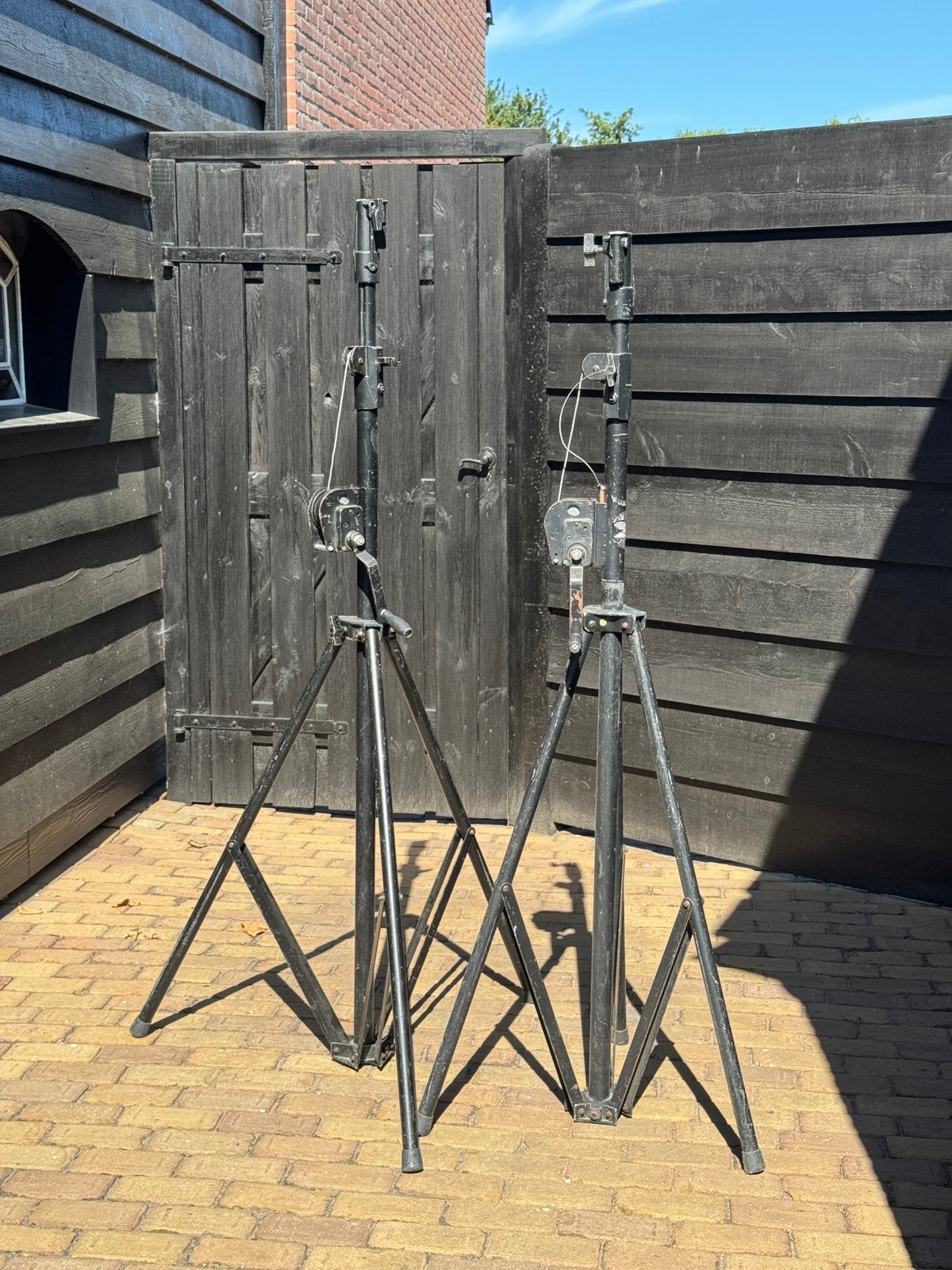 Wind up Statieven groot (speaker,lamp,truss), Ophalen, Gebruikt