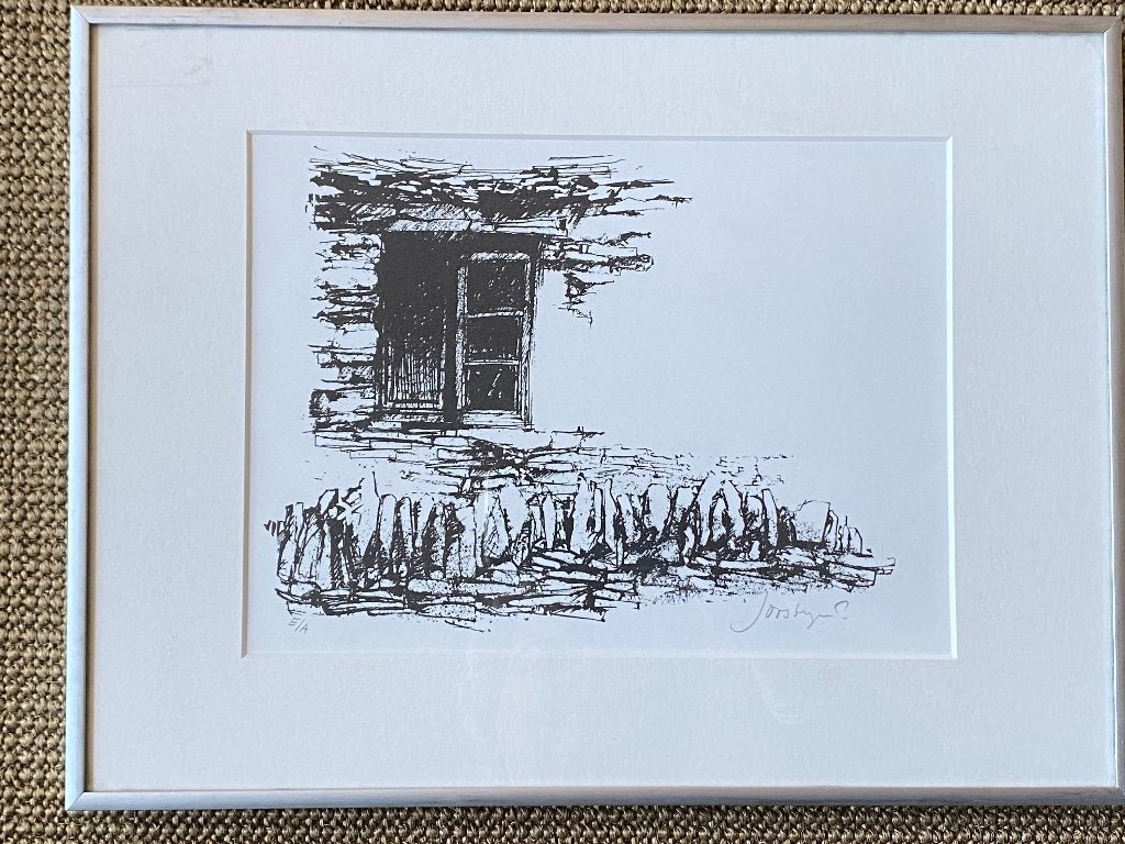 Gevel, Zeefdruk, Overige onderwerpen, Ophalen of Verzenden, Gesigneerd
