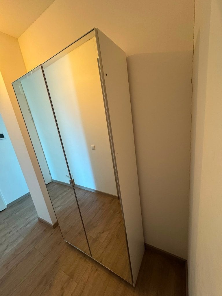 IKEA PAX kledingkast 100x35x201 cm met spiegeldeuren, Ophalen, Met deur(en), 100 tot 150 cm, 200 cm of meer