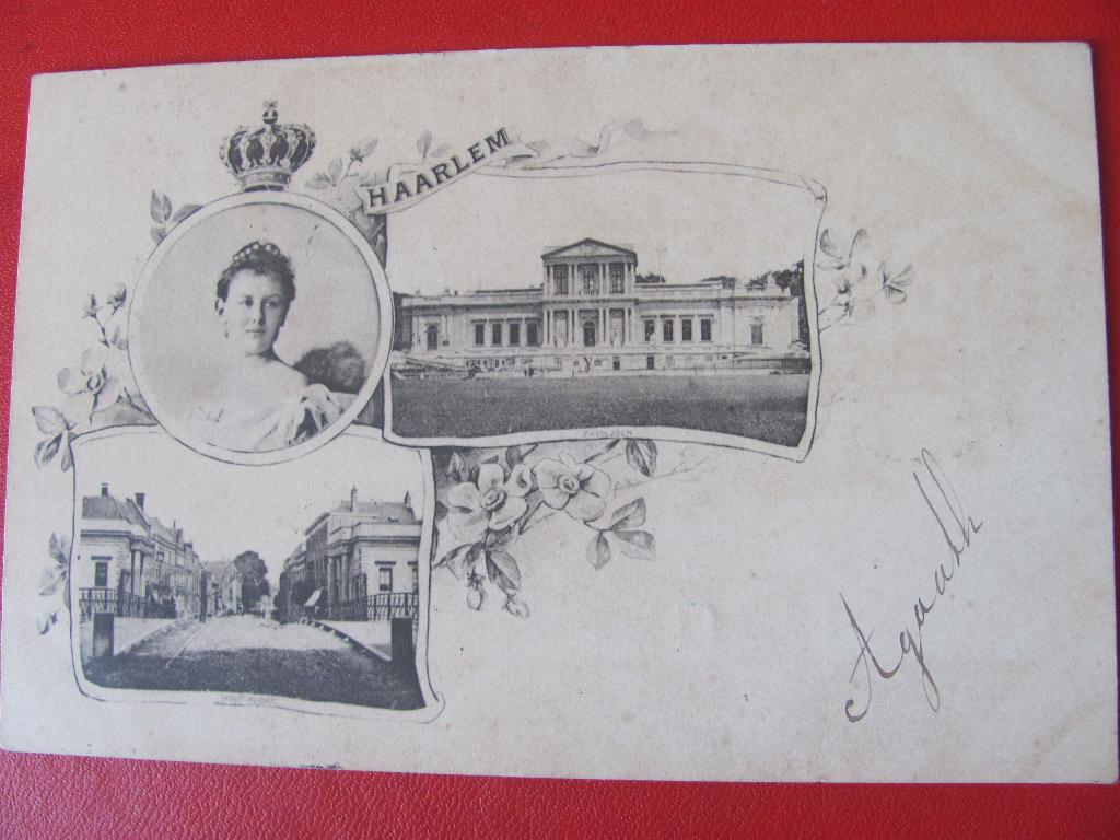 Haarlem 1903 Koningin Wilhelmina & Paviljoen, Ophalen of Verzenden, Voor 1920, Gelopen, Noord-Holland