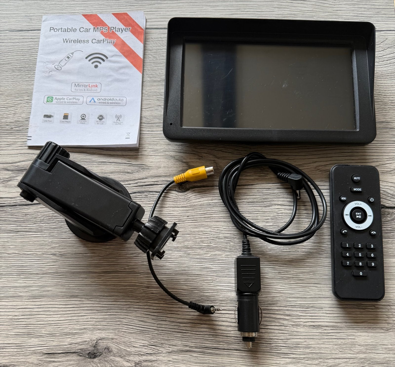 Draagbare Car MP5 Speler met Draadloze CarPlay, Ophalen of Verzenden, Zo goed als nieuw