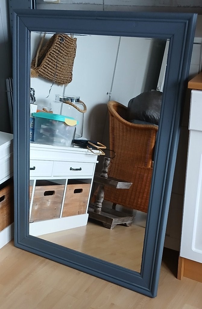 Grote spiegel met houten omlijsting, Huis en Inrichting, Ophalen, Gebruikt, 100 tot 150 cm, 75 tot 100 cm