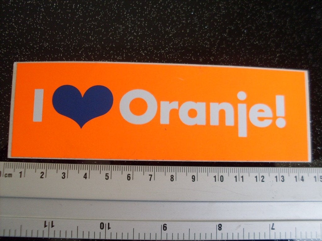 sticker I love oranje !, Verzamelen, Verzenden, Zo goed als nieuw, Sport