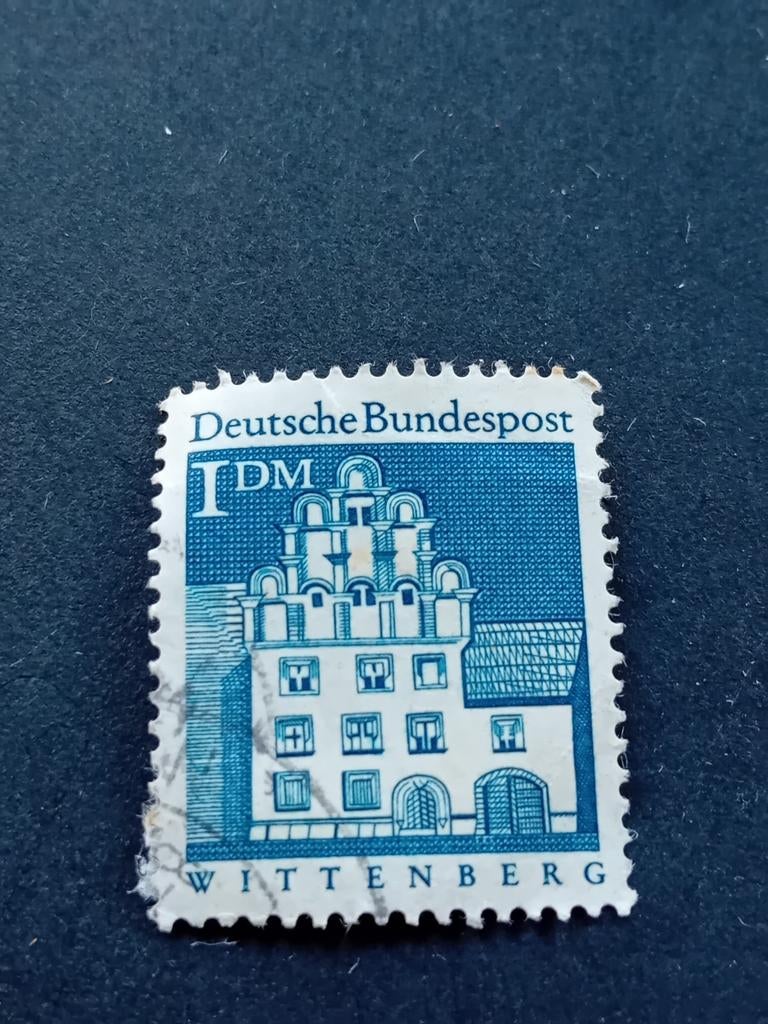Duitse postzegel 1 DM Wittenberg, Ophalen of Verzenden