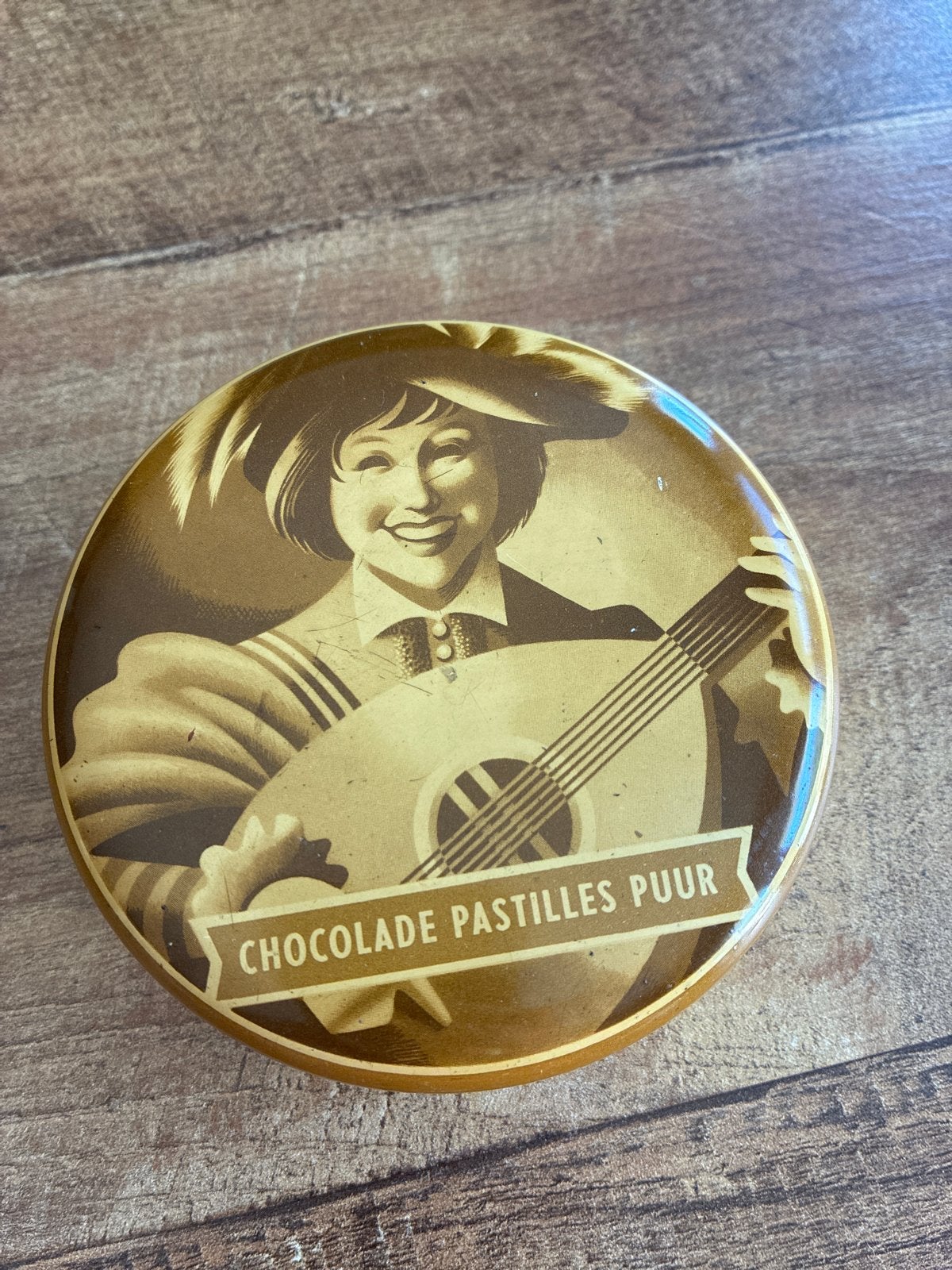 Vintage De Gruyter Chocolade Pastilles Puur Blik, Ophalen of Verzenden, Gebruikt, Overige, Overige merken