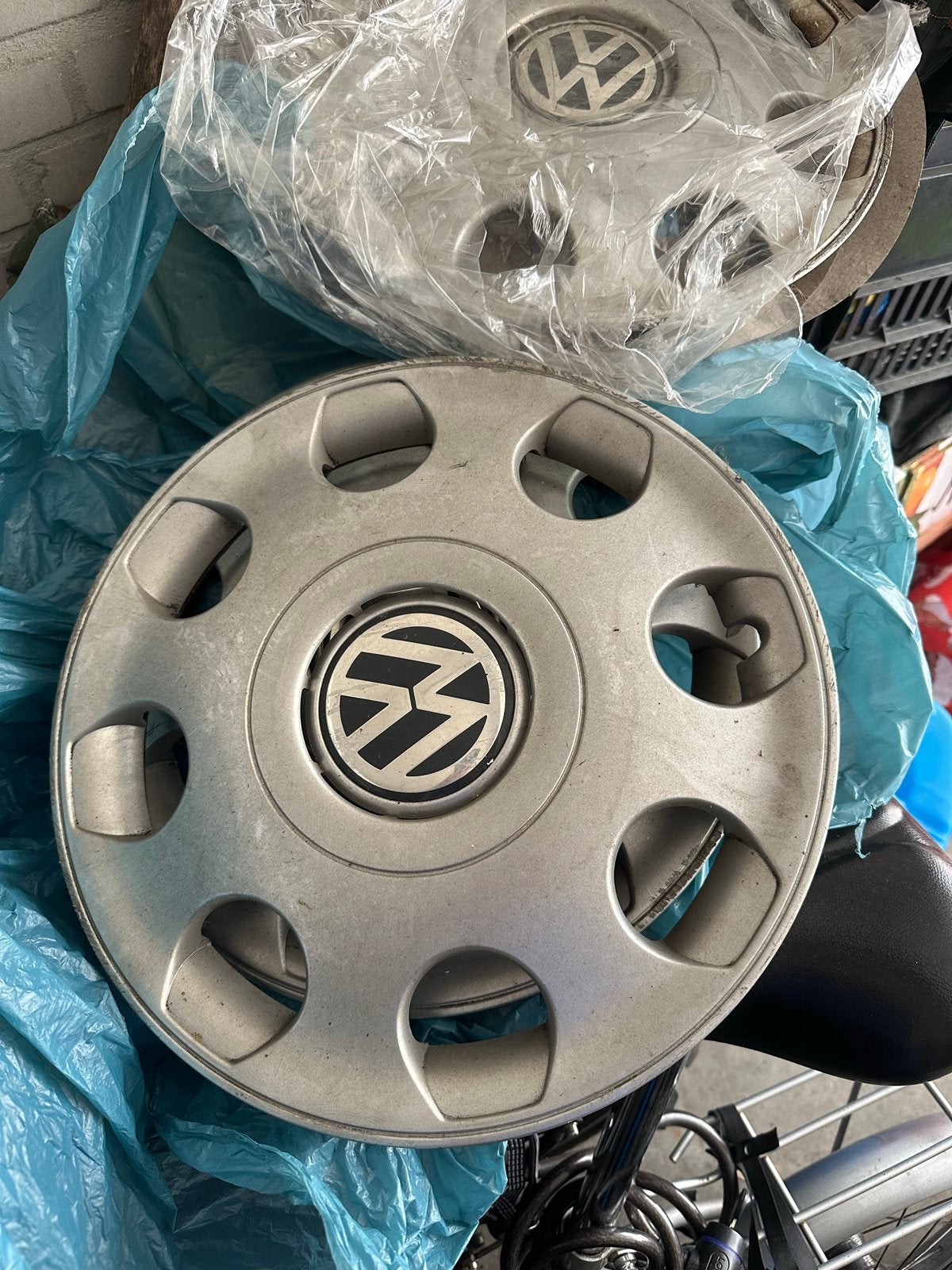 Originele VW wieldoppen 14 inch, Auto diversen, Wieldoppen, Ophalen of Verzenden, Gebruikt