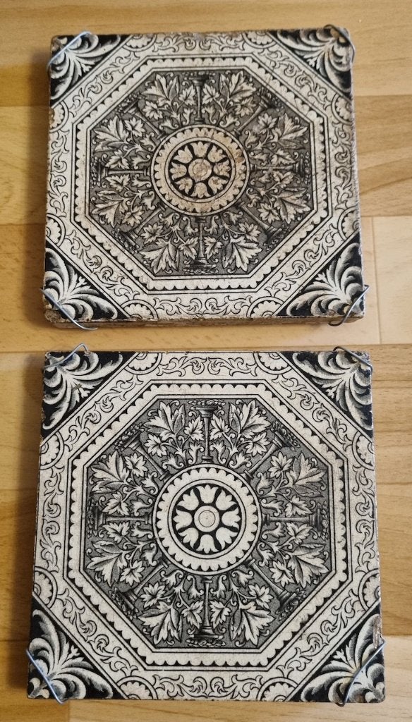 2 maal antieke tegels., Antiek en Kunst, Ophalen of Verzenden
