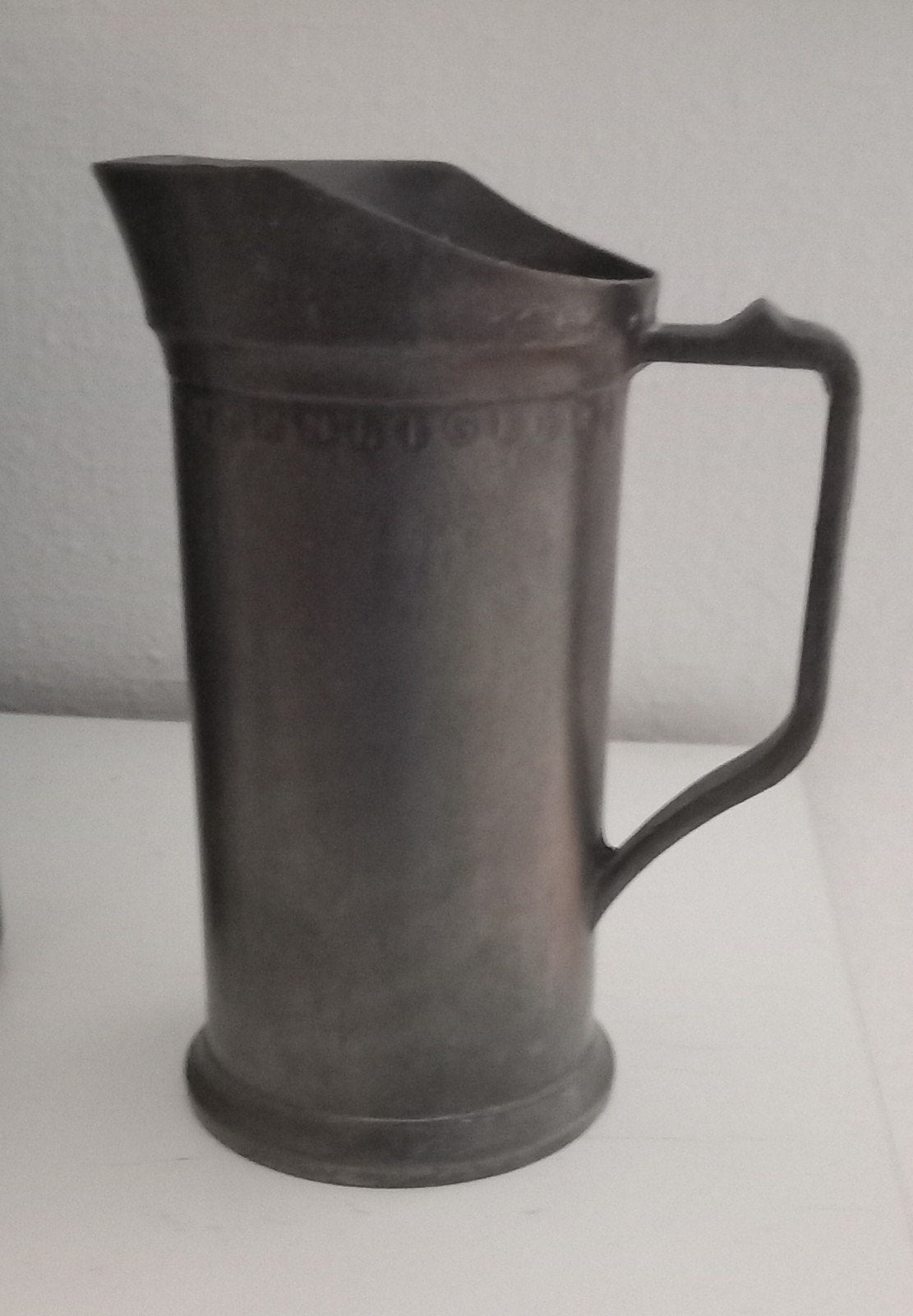 antieke tinnen maatbeker 1/2 liter, Ophalen of Verzenden