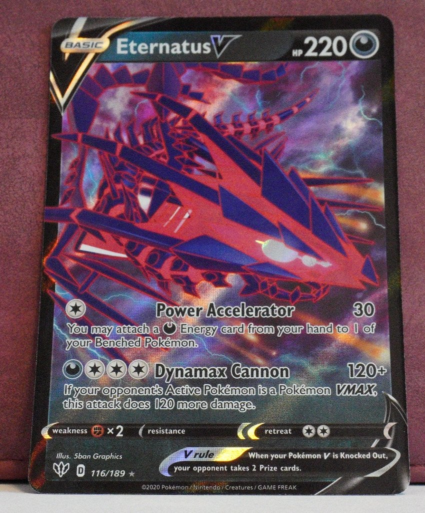 Eternatus V 116-189 Darkness Ablaze Pokémon Kaart, Ophalen of Verzenden, Nieuw, Losse kaart