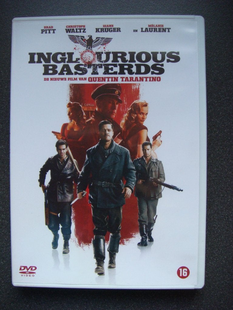 Inglourious Basterds van Quintin Tarantino met Brad Pitt, Vanaf 16 jaar, Ophalen of Verzenden, Zo goed als nieuw, Oorlog