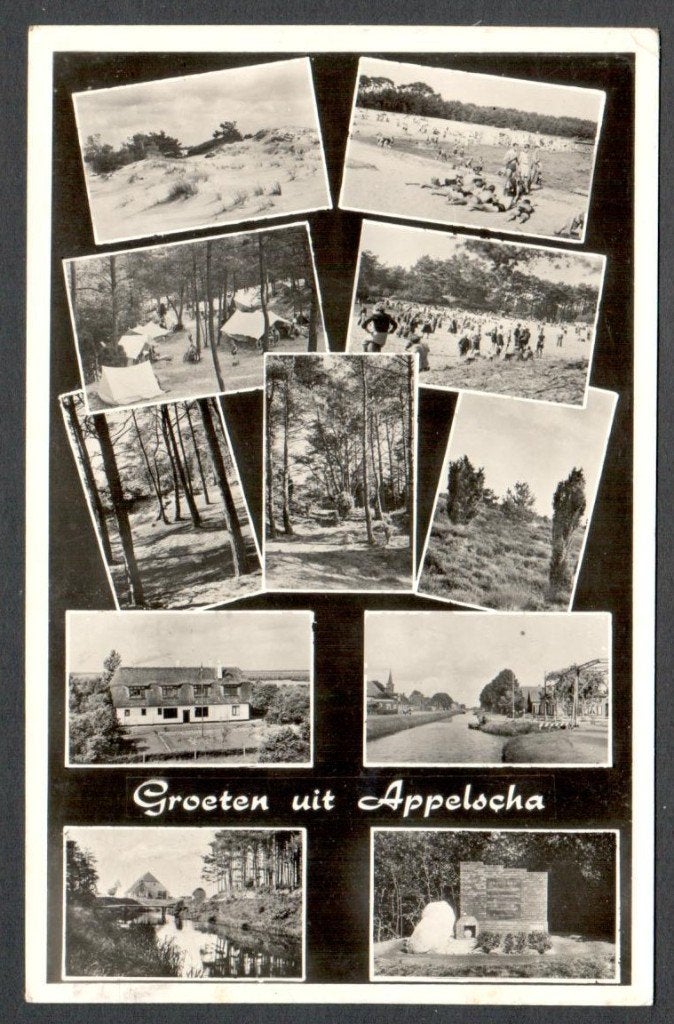 Oude Ansicht - Appelscha - Groeten uit Appelscha 1960 - Frl., Verzamelen, Ophalen of Verzenden, 1940 tot 1960, Gelopen, Friesland