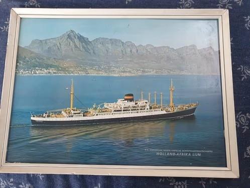 Schip Randfontein Holland Afrika lijn Kaapstad, Verzamelen, Scheepvaart, Ophalen, Zo goed als nieuw, Kaart, Foto of Prent