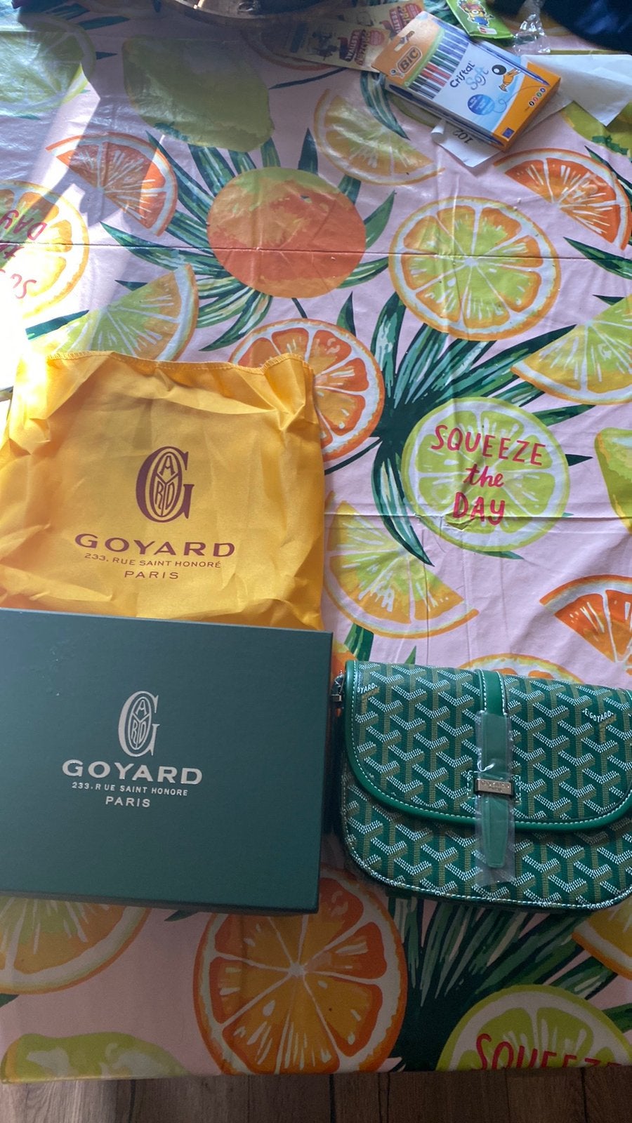 Groene zomer goyard tas, Ophalen of Verzenden, Zo goed als nieuw, Groen