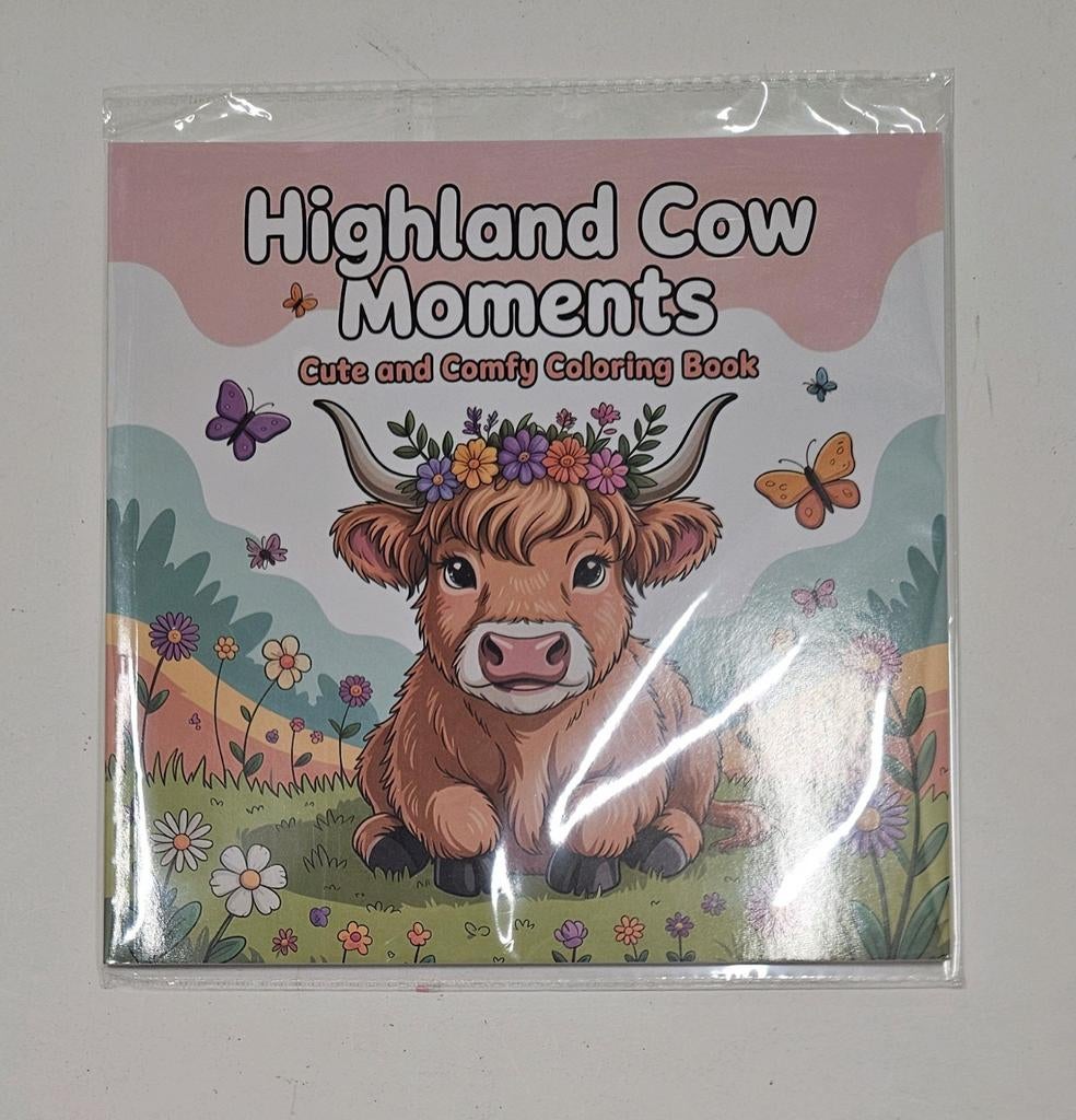 Highland cow moments cute and comfy coloring book, Eén stripboek, Ophalen of Verzenden