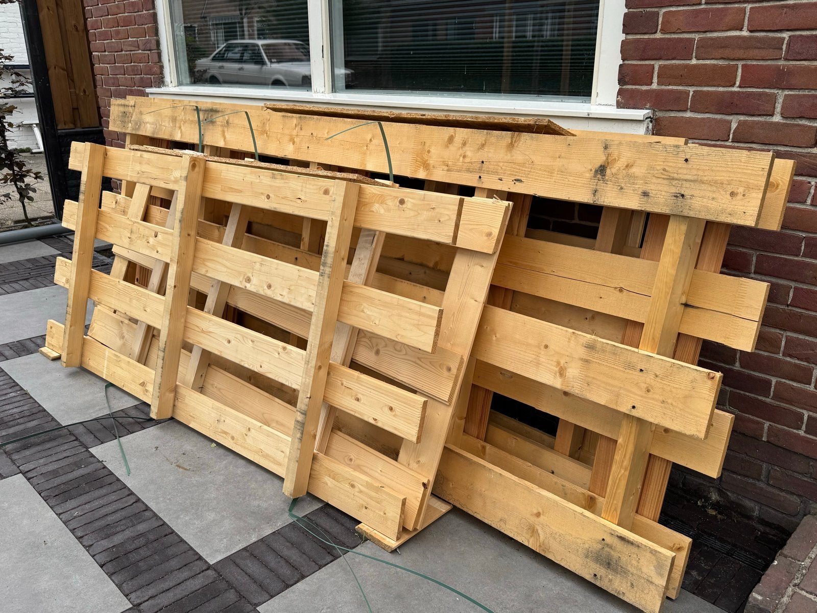 Grote houten pallets - Gratis af te halen!, Gebruikt, Ophalen of Verzenden, 300 cm of meer, Overige houtsoorten