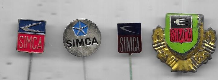 4 SIMCA AUTO SPELDEN, Verzenden, Gebruikt, Merk, Speldje of Pin
