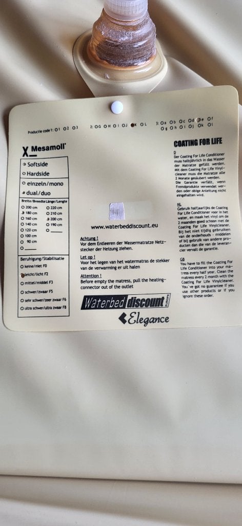 2 persoons Waterbed, Ophalen, Tweepersoons, 180 cm, 200 cm