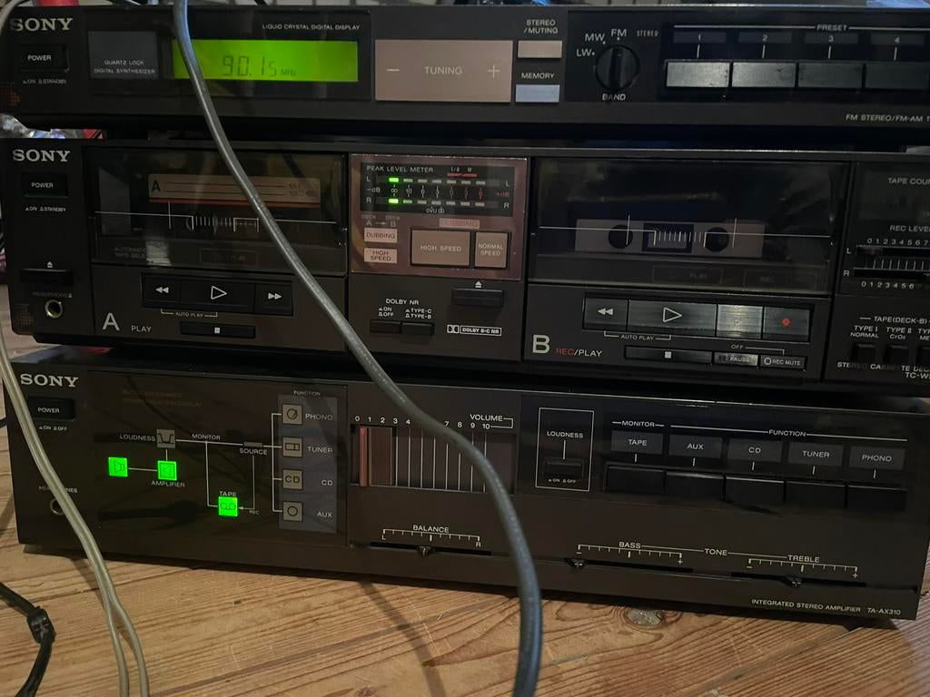 Sony vintage hifi set – Made in Japan – volledig werkend, Ophalen, Zo goed als nieuw, Sony
