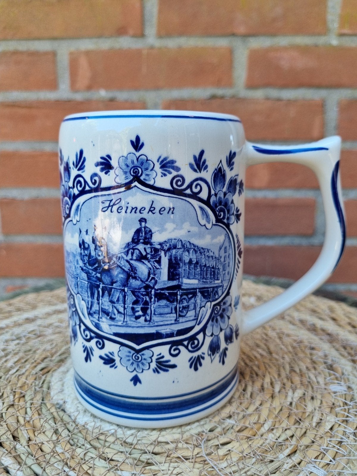 Delfts Blauw Heineken Bierpul - 't Delftsche Huys, Ophalen of Verzenden