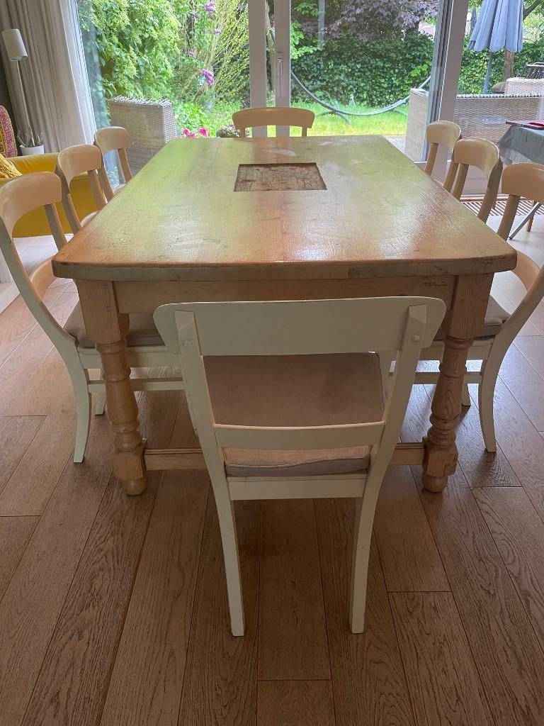 GRATIS OPHALEN  Brocante Grenen Tafel, Ophalen, Gebruikt, 50 tot 100 cm, Vijf personen of meer