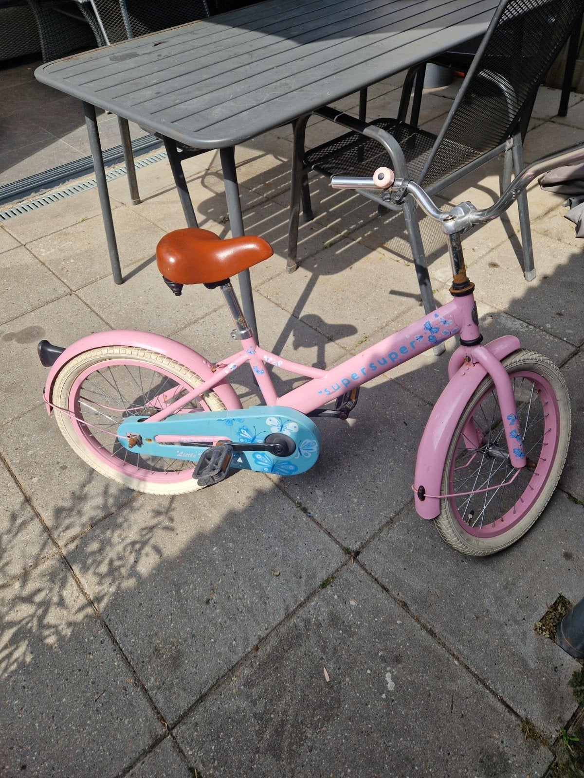 te koop kinderfiets 18inch roze  koopje!, Fietsen en Brommers, Fietsen | Meisjes, Ophalen, Gebruikt, Terugtraprem, 18 inch