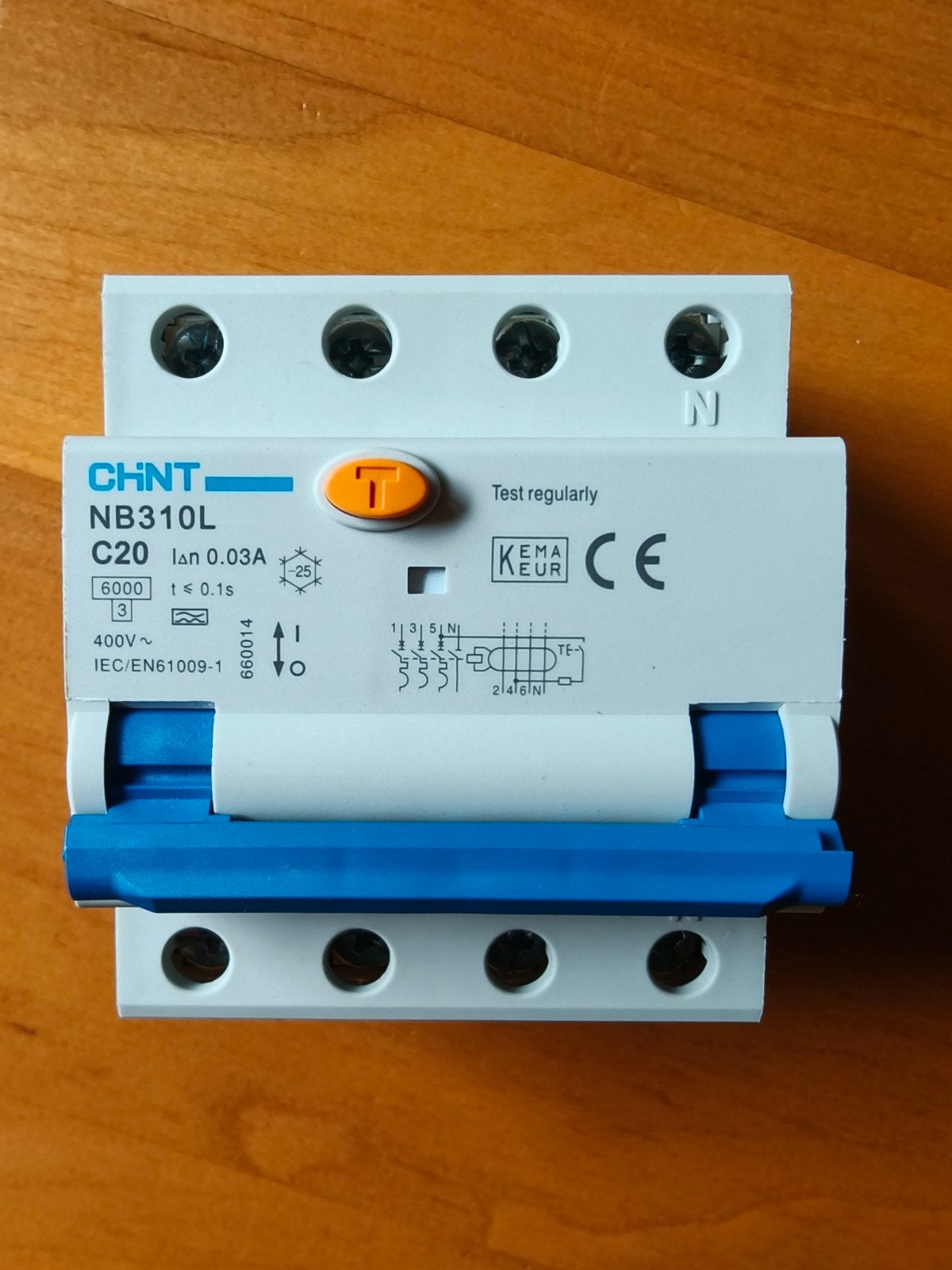 CHINT NB310L Aardlekautomaat 3P+N C20 30mA 6kA, Doe-het-zelf en Verbouw, Elektra en Kabels, Nieuw, Overige typen, Ophalen of Verzenden