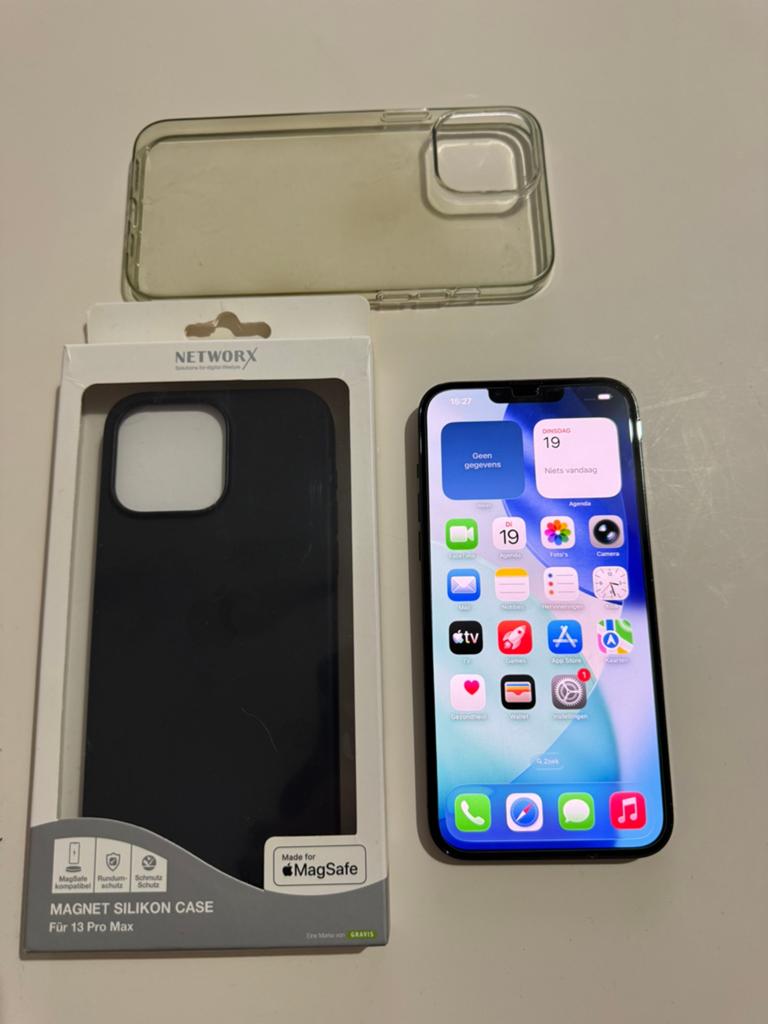 Nette iPhone 13 Pro Max 128GB | Met 2 Hoesjes, IPhone 13, Ophalen of Verzenden, Zonder simlock, Zonder abonnement