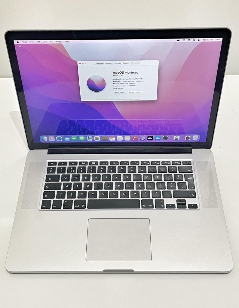 Apple MacBook Pro Retina 15 inch (2015), Computers en Software, Apple Macbooks, MacBook Pro, 2 tot 3 Ghz, 15 inch, Ophalen of Verzenden