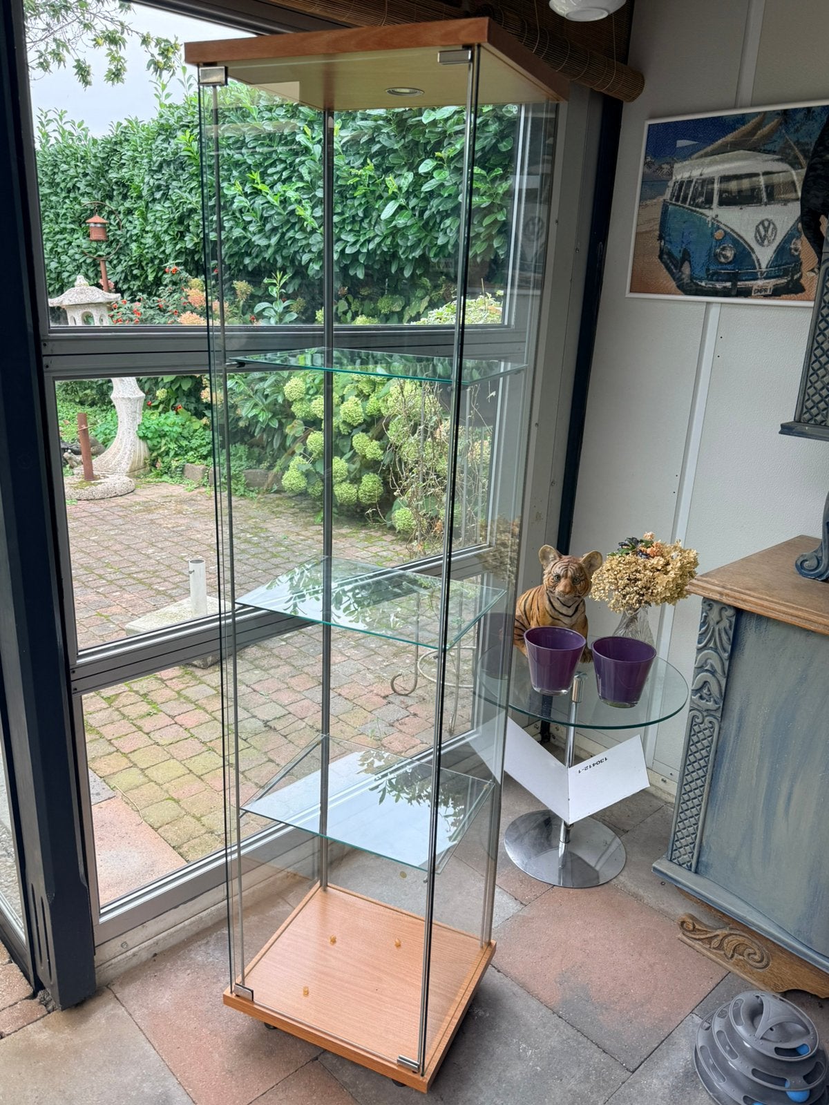 Vitrinekast Ikea, Huis en Inrichting, Minder dan 50 cm, Gebruikt, Ophalen of Verzenden, 150 tot 200 cm