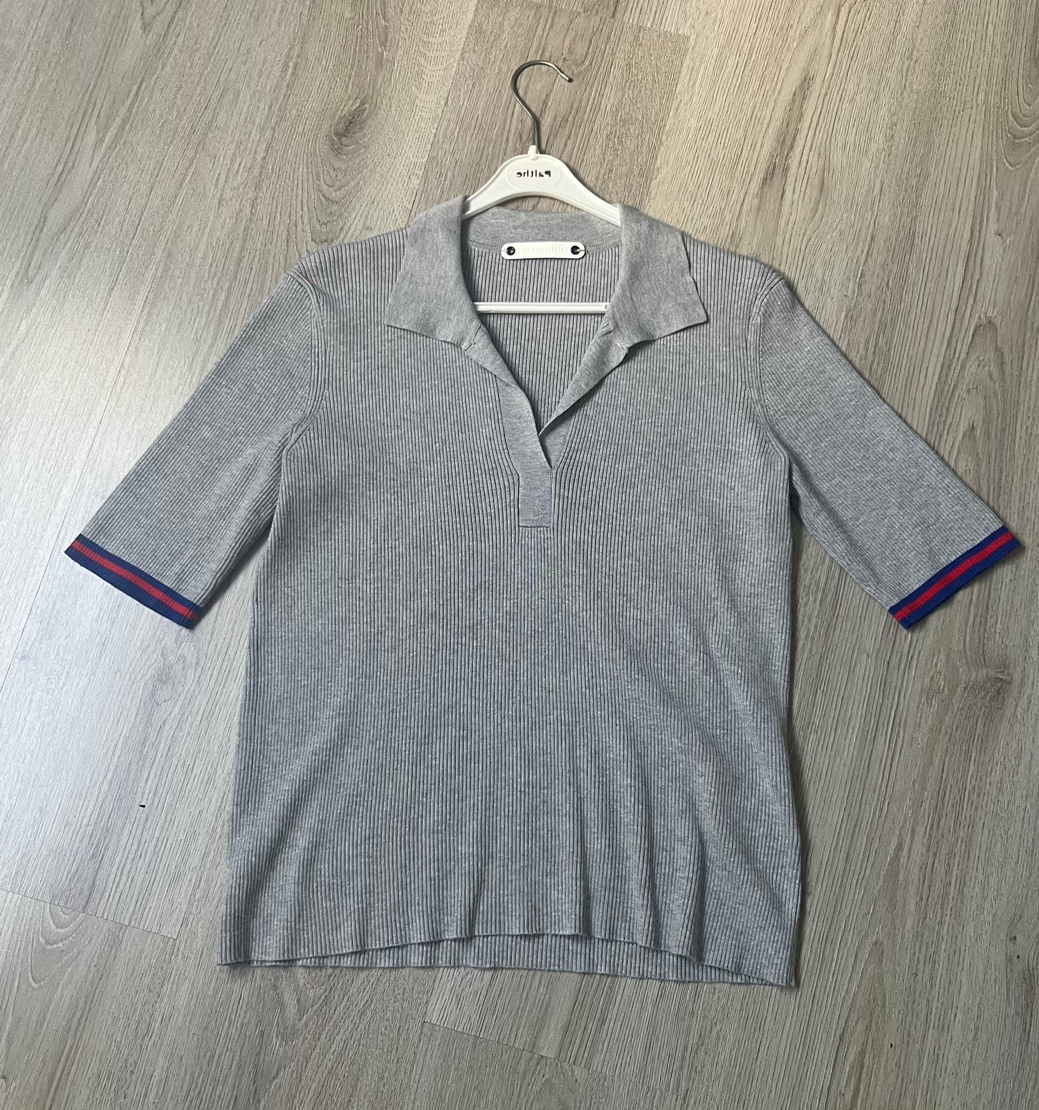 Co’couture grijs truitje/polo maat L, Maat 42/44 (L), Ophalen of Verzenden, Zo goed als nieuw, Korte mouw