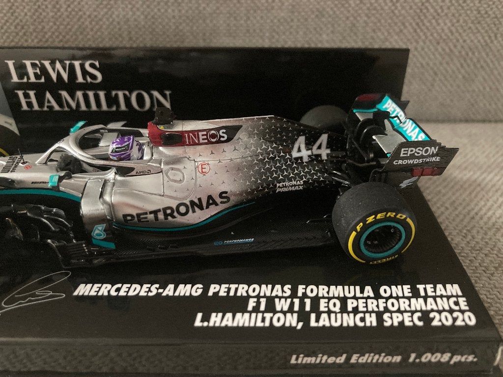 ✅ Lewis Hamilton 1:43 Launch Spec 2020 Mercedes W11 F1, Ophalen of Verzenden, Nieuw, Formule 1