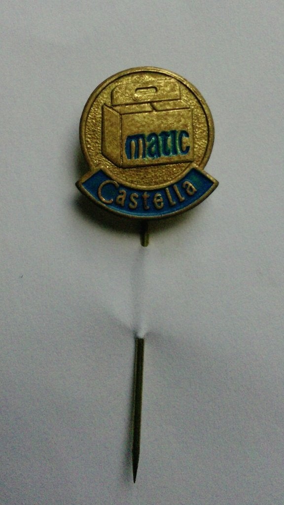 Speldje Castella Matic Wasmachine ( Dobbelman ), Verzamelen, Ophalen of Verzenden, Zo goed als nieuw, Merk, Speldje of Pin