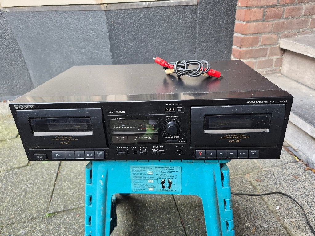 Sony TC-W365 stereo-cassettedeck. In prima staat, Audio, Tv en Foto, Ophalen, Dubbel, Sony, Auto-reverse