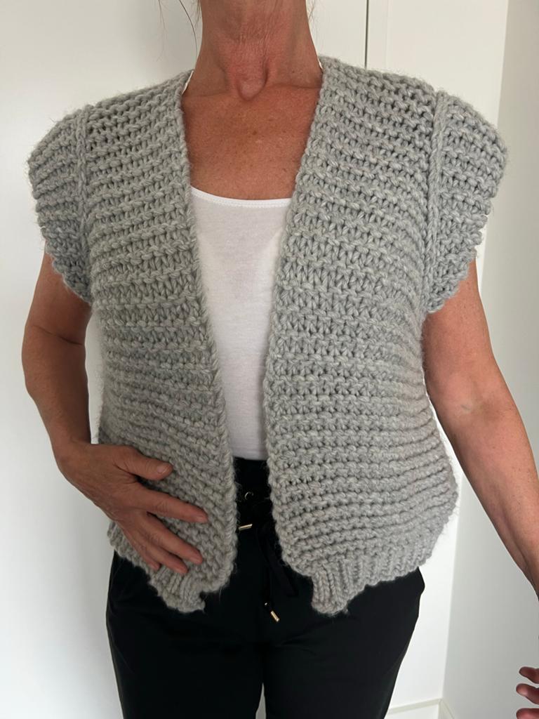 Nieuw grijs vest 1 maat, Ophalen of Verzenden, Nieuw, Maat 42/44 (L), Grijs