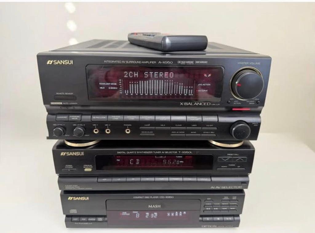 Sansui A-X950 set met CD en tuner + remote, Ophalen, Zo goed als nieuw, Cd-speler, Overige merken