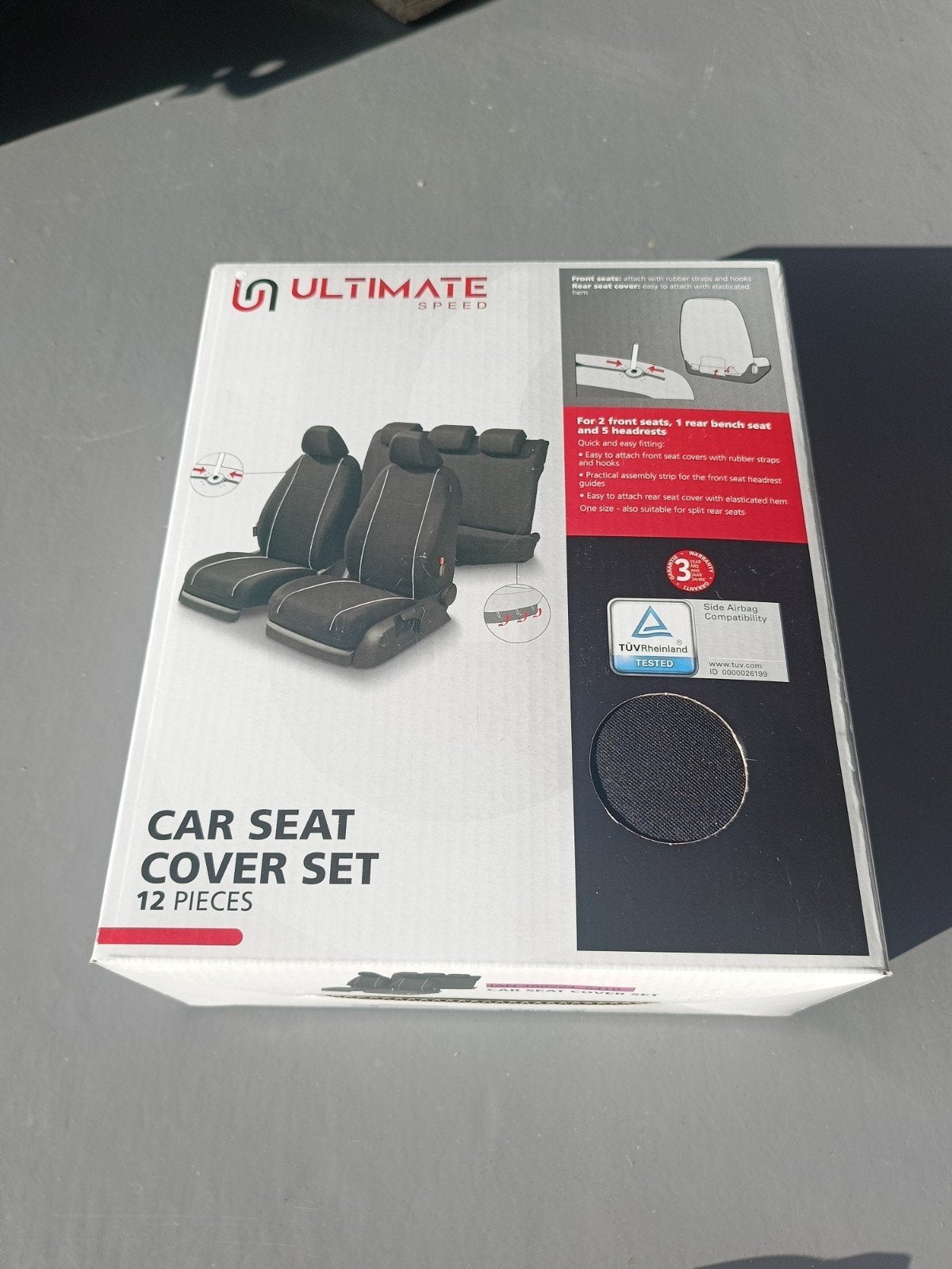 Ultimate Speed Auto Stoelhoezen Set - 12 Delig, Auto diversen, Ophalen of Verzenden, Nieuw