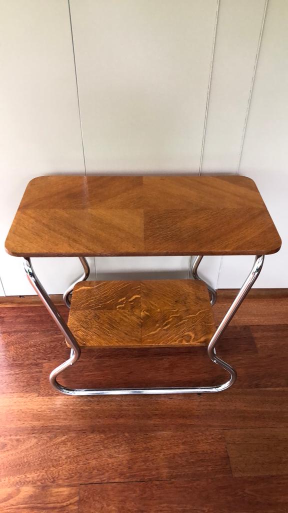 Bijzettafel Bauhaus Gispen Thonet, Huis en Inrichting, Tafels | Bijzettafels, Minder dan 55 cm, Gebruikt, Rechthoekig, Hout