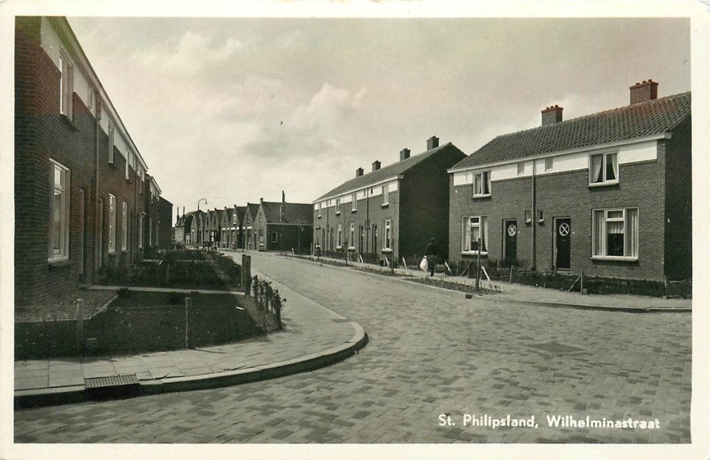 378-298-041 St Philipsland Wilhelminastraat, Verzamelen, Ansichtkaarten | Nederland, Verzenden, Voor 1920, Zeeland